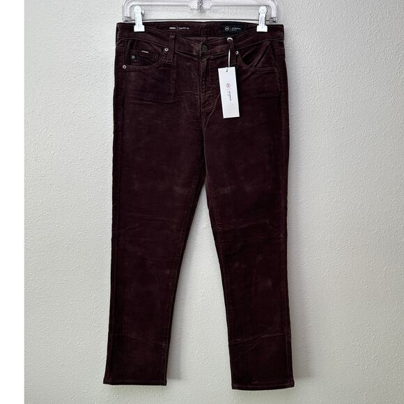 NWT Adriano Goldschmied Prima Corduroy Cigarette Pants Brown 27 - Picture 2 of 14